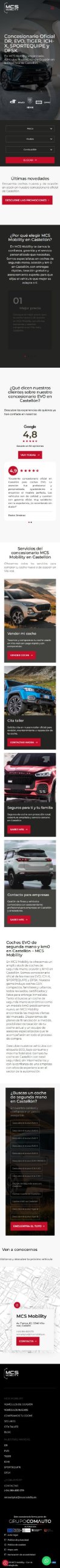 Web de MCS Mobility en móvil